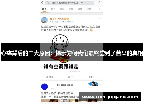 心痛背后的三大原因：揭示为何我们最终尝到了苦果的真相